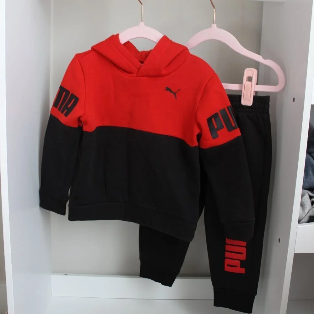 Puma 2 pc set baby toddler hoodie and pants